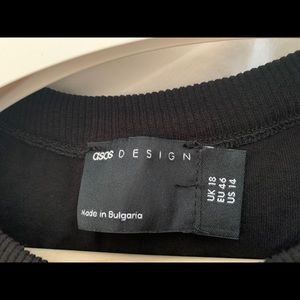 ASOS LUXE padded shoulder mini dress